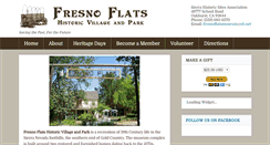 Desktop Screenshot of fresnoflatsmuseum.org